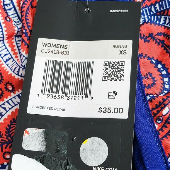 Nike Dry Shorts Women's Running Training Athletic Red Paisley Size XS CJ2418-631 - Picture 6 of 8